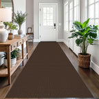 EARTHALL Woven Area Rugs 6x9 Ft Washable Living Room Rugs Non Slip Rubber Backed Dining Room Rug Braided Bedroom Rugs Indoor Floor Carpet for Living Room, Bedroom, Dining Room, Beige/Ivory