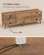 VASAGLE TV Stand for 65'' TV, Entertainment Center with Adjustable Shelf