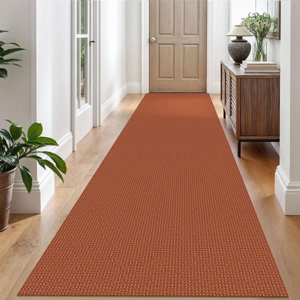 EARTHALL Woven Area Rugs 6x9 Ft Washable Living Room Rugs Non Slip Rubber Backed Dining Room Rug Braided Bedroom Rugs Indoor Floor Carpet for Living Room, Bedroom, Dining Room, Beige/Ivory