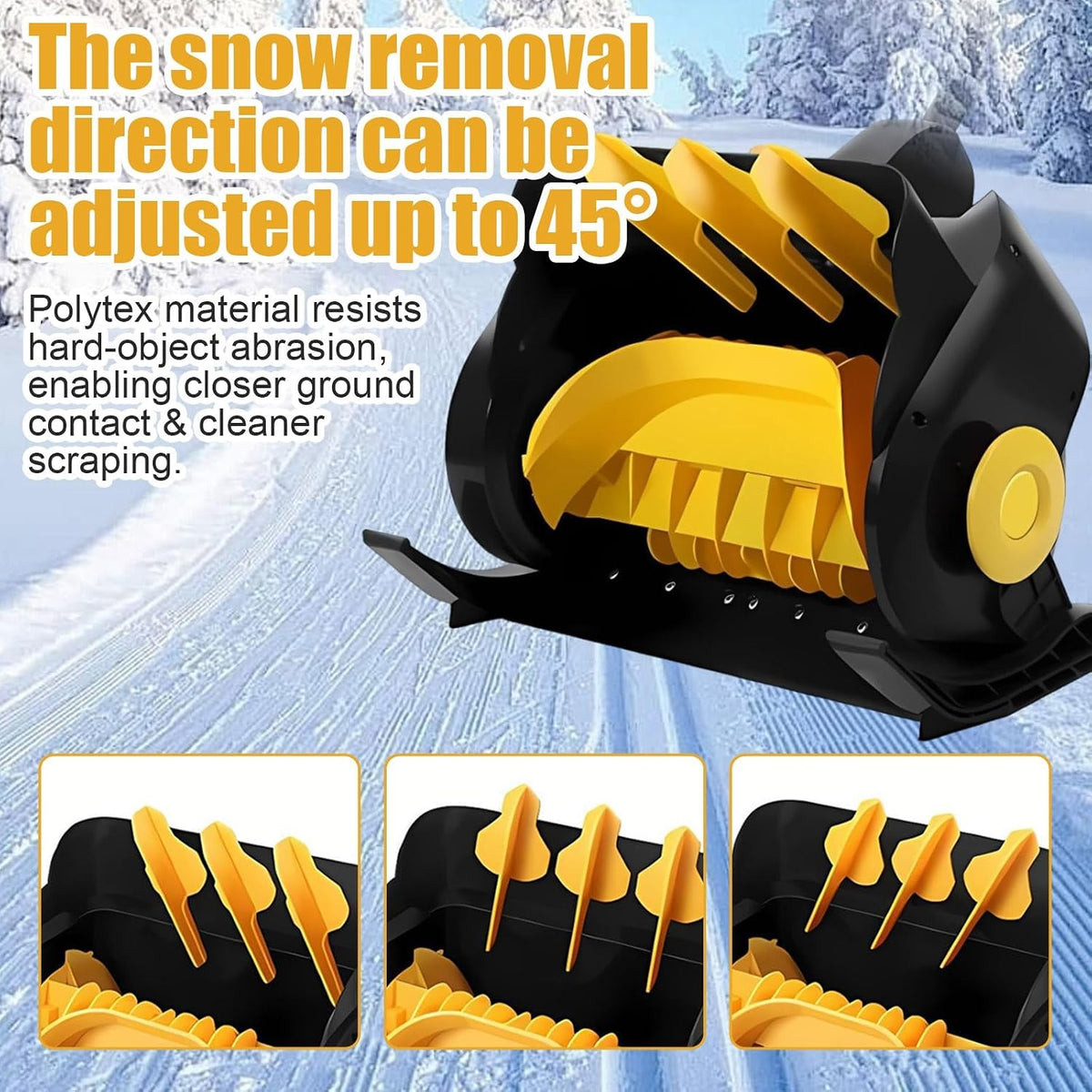 Battery Powered Snow Blower Electric Snow Thrower 21V Cordless, 16" Clearing Width, Adjustable Handle, 6" Depth, 33 Ft Throw, Lightweight Snow Shovel for Sidewalk(Battery x1)