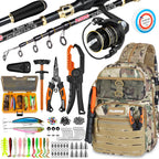 PLUSINNO Fishing Gear, Fishing Backpack with Tackle Box, Tackle Backpack