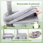 Globlazer Maine Coon Cat Tower for Indoor Adult Cats, F50, Light Grey