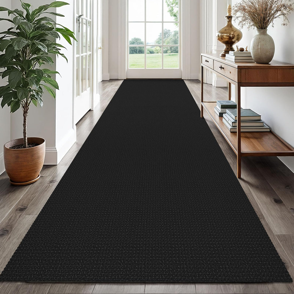 EARTHALL Woven Area Rugs 6x9 Ft Washable Living Room Rugs Non Slip Rubber Backed Dining Room Rug Braided Bedroom Rugs Indoor Floor Carpet for Living Room, Bedroom, Dining Room, Beige/Ivory