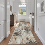 8x10 Area Rugs for Living Room Washable Bedroom Dining Room Blue Grey