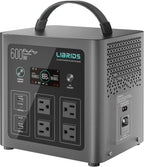 LIBRIDS Portable Power Station 640Wh, 1200W Surge, Solar Generator 4 AC