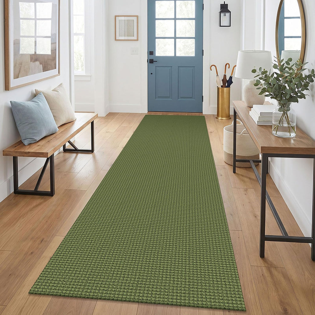 EARTHALL Woven Area Rugs 6x9 Ft Washable Living Room Rugs Non Slip Rubber Backed Dining Room Rug Braided Bedroom Rugs Indoor Floor Carpet for Living Room, Bedroom, Dining Room, Beige/Ivory