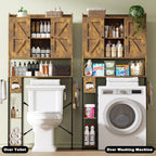 EasyCom 32" W Over The Toilet Storage Cabinet with Adjustable Shelves,Brown
