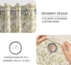 Chicken Curtains, Botanical Leave Chicken Curtains 84 Inch Length