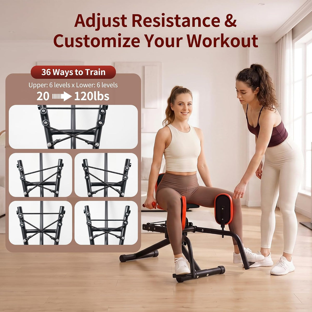 soges Hip Abductor/Adduction Machine for Home Gym, Glute & Thighse