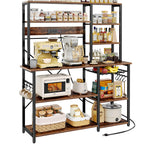 SUPERJARE Large Bakers Rack with Power Outlets, 39.6 Inches Microwave Stand