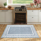 GarveeHome 5x7 Washable Area Rug Checkered Rug for Bedroom Living Room