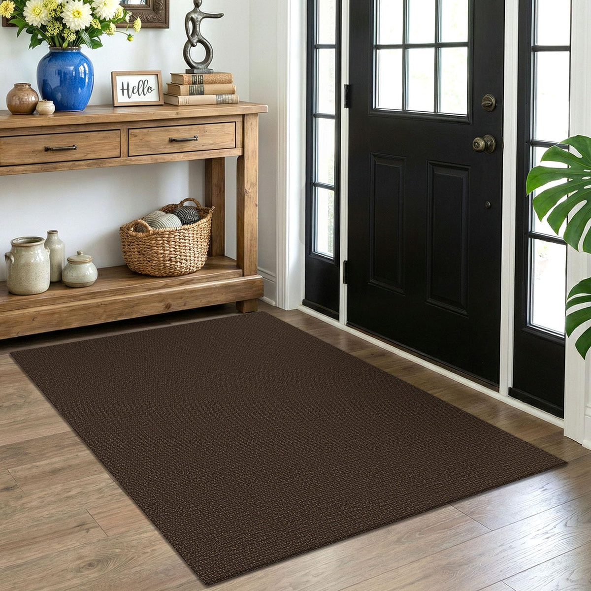 EARTHALL Washable Area Rug, Non Slip Living Room Rug, 5x7 Ft, Sand/Beige