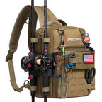 Piscifun Fishing Tackle Backpack, 3-Way Carry with Rod Holders