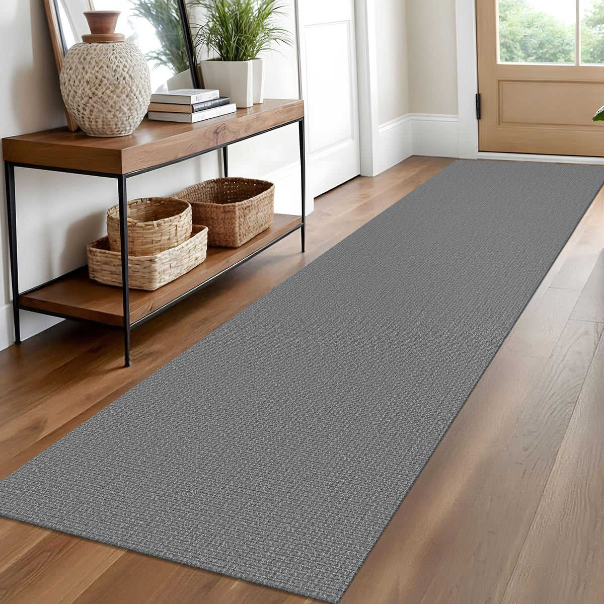 EARTHALL Washable Area Rug, Non Slip Living Room Rug, 5x7 Ft, Sand/Beige