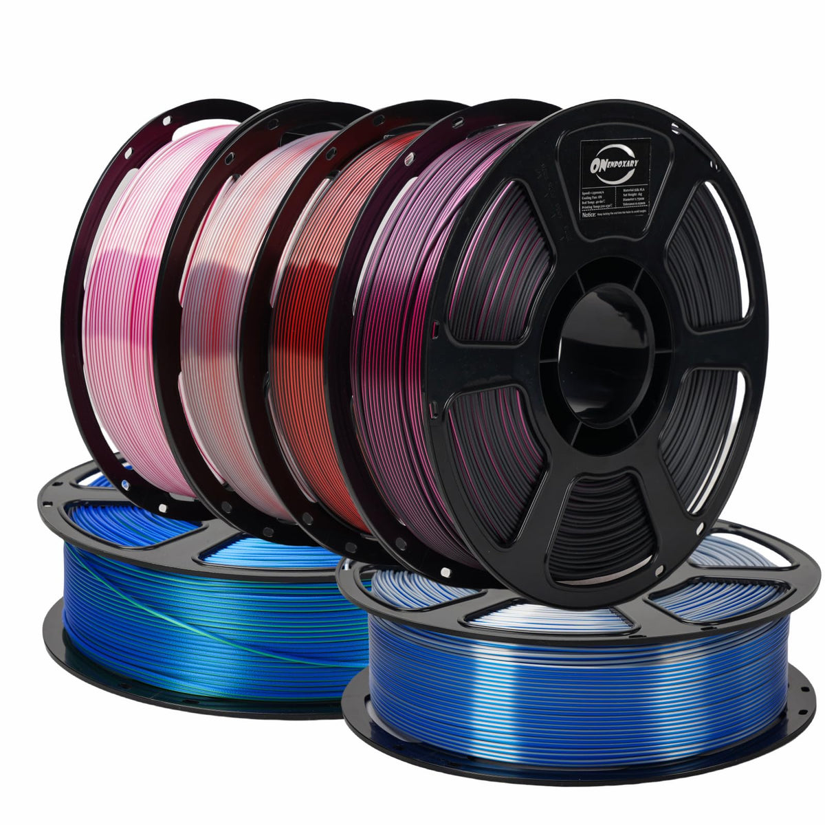 PLA Plus 3D Printer Filament 1.75mm,8 Color 8KG FDM Spool