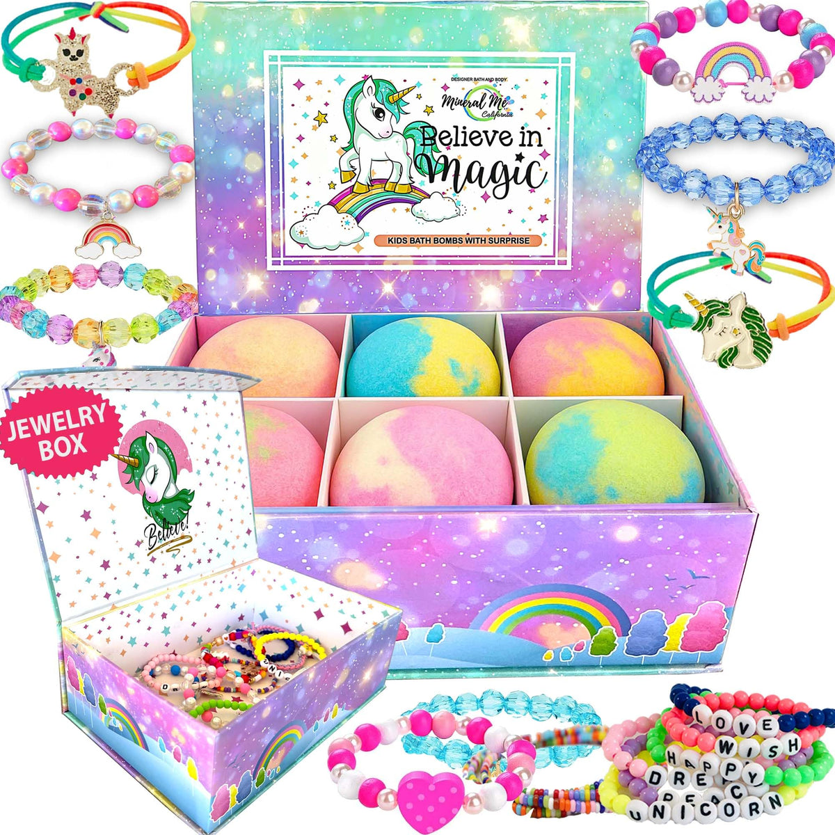 Bath Bombs for Kids with Surprise Inside, 12 Bubble Bath Fizzies with Toys