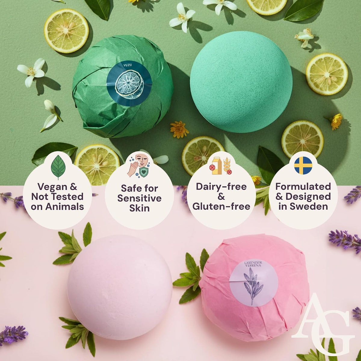 AdeleGourdain Large Bath Bombs for Women, XXL 12pc Birthday Gifts for Women