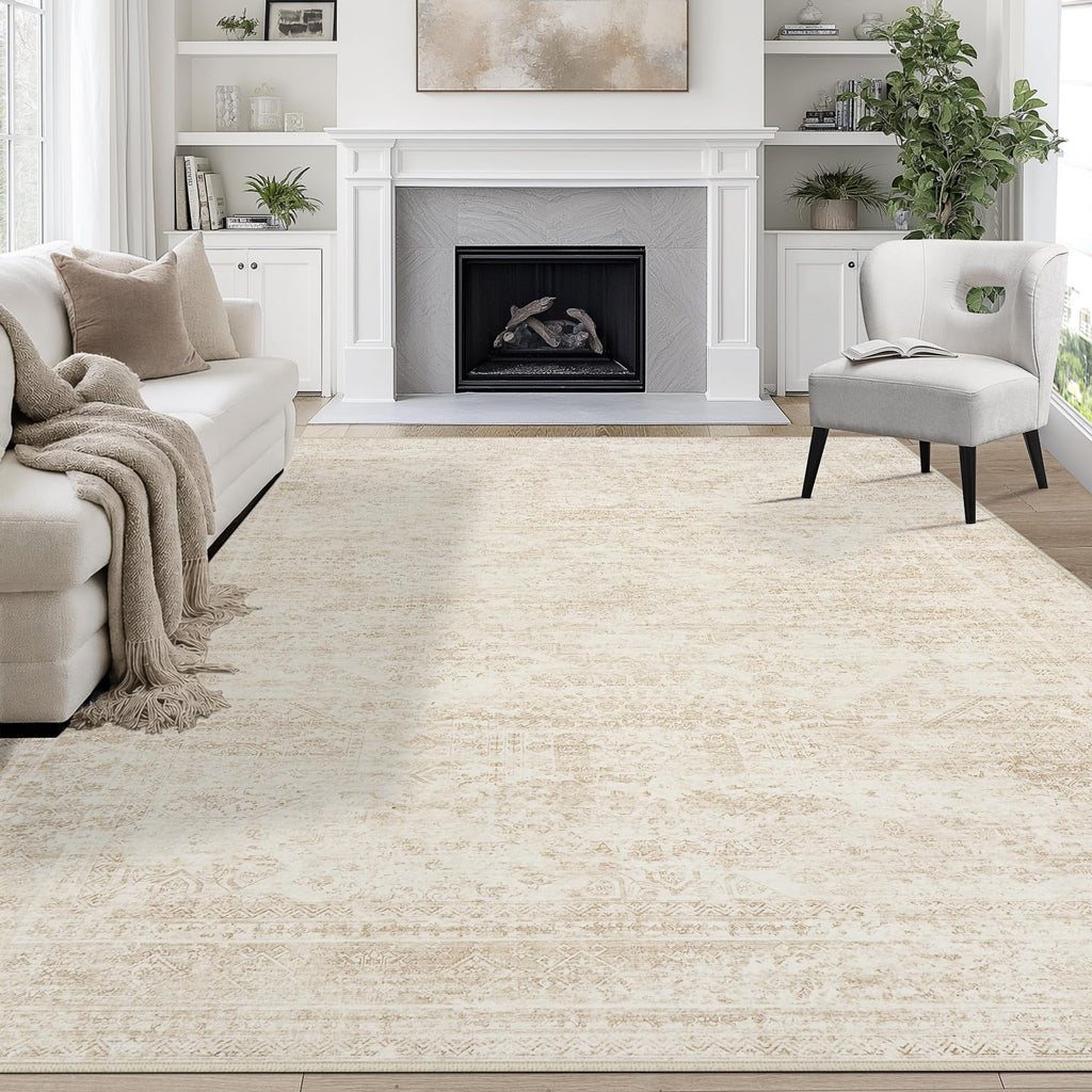 8x10 Area Rugs for Living Room Washable Bedroom Dining Room Blue Grey