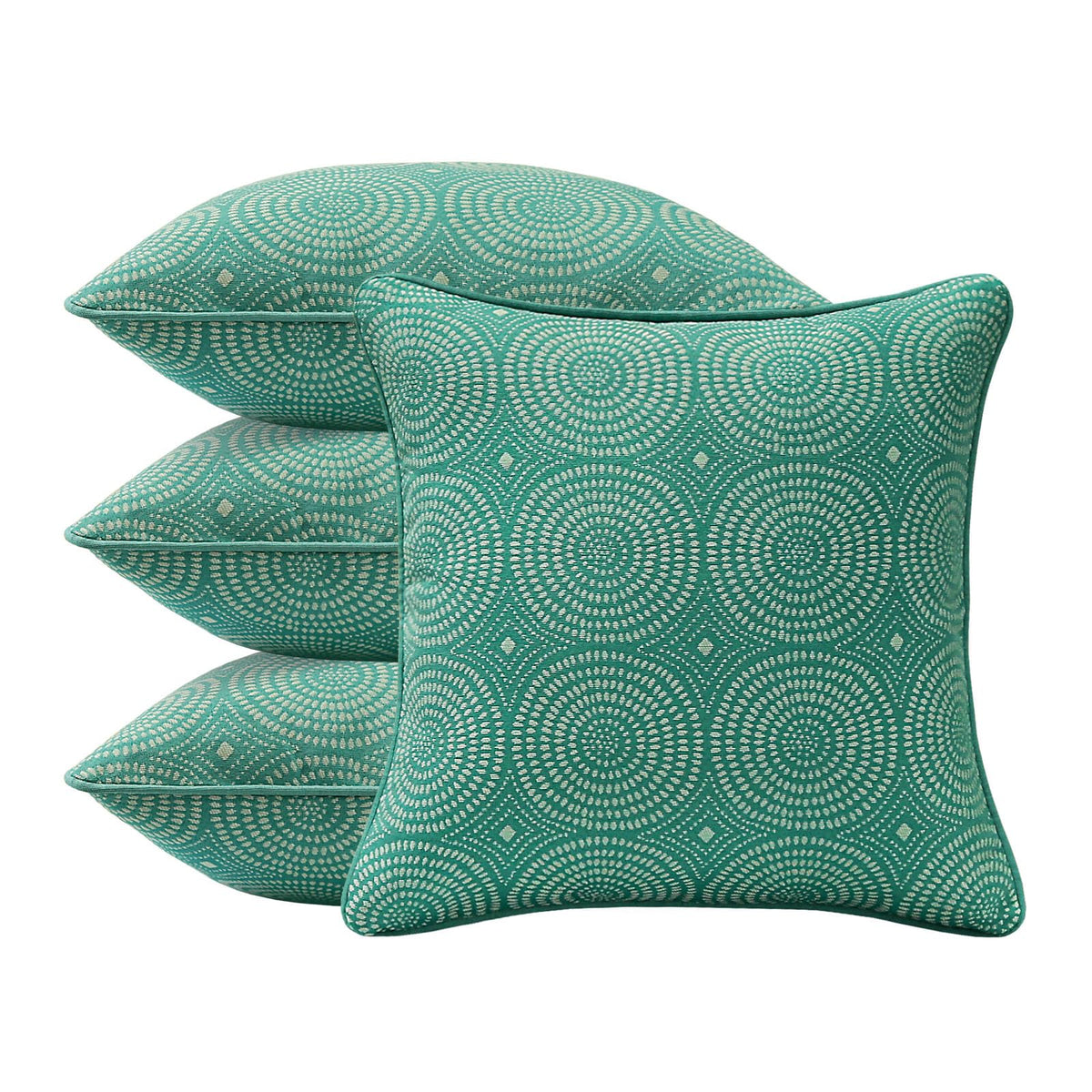 4 Pack Sunbrella Outdoor Water Repellent Throw Pillows 18x18 Inch with Insert, Decorative Square Patio Pillows for Home Garden Couch Balcony, Canvas Camel