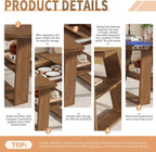 43.3"-59" Extendable Round Oval Dining Table for 4-8 with Storage Shelf