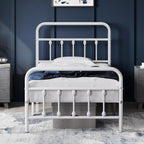 Yaheetech Queen Metal Platform Bed Frame, Victorian Headboard & Footboard
