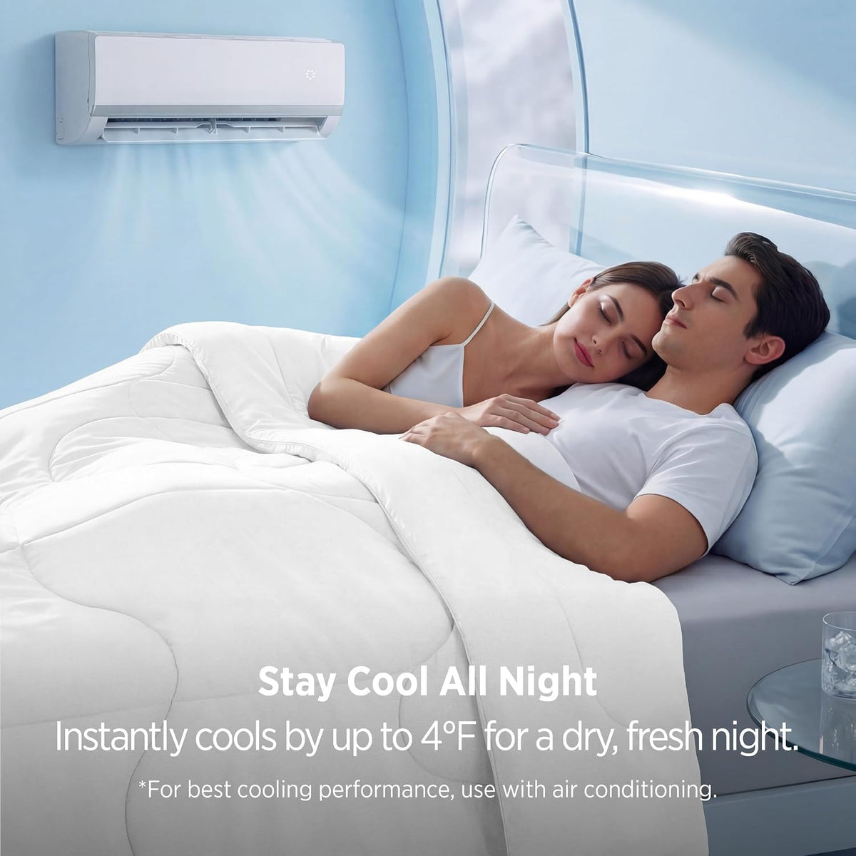 Bedsure Cooling Comforter Blankets for Hot Sleepers, All Season, King