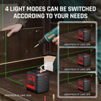 Laser Level 100ft Auto Leveling Green Cross Line 2-Wire Tripod Rechargeable