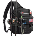 Piscifun Fishing Tackle Backpack, 3-Way Carry with Rod Holders