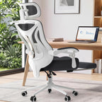 CYKOV Ergonomic Office Chair with Footrest, Reclining Mesh Back, 350 Lbs