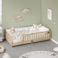 Twin Montessori Floor Bed with Rails