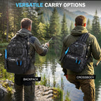 PLUSINNO Fishing Gear, Fishing Backpack with Tackle Box, Tackle Backpack