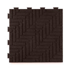 Playsafer Herringbone Rubber Interlocking Tiles | 16 X 16 | Easy Install for Indoor and Outdoor Use (Red, 20 Tiles)