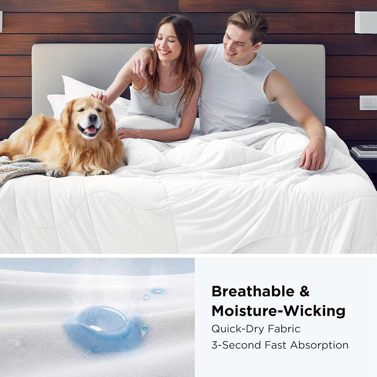 Bedsure Cooling Comforter Blankets for Hot Sleepers, All Season, King