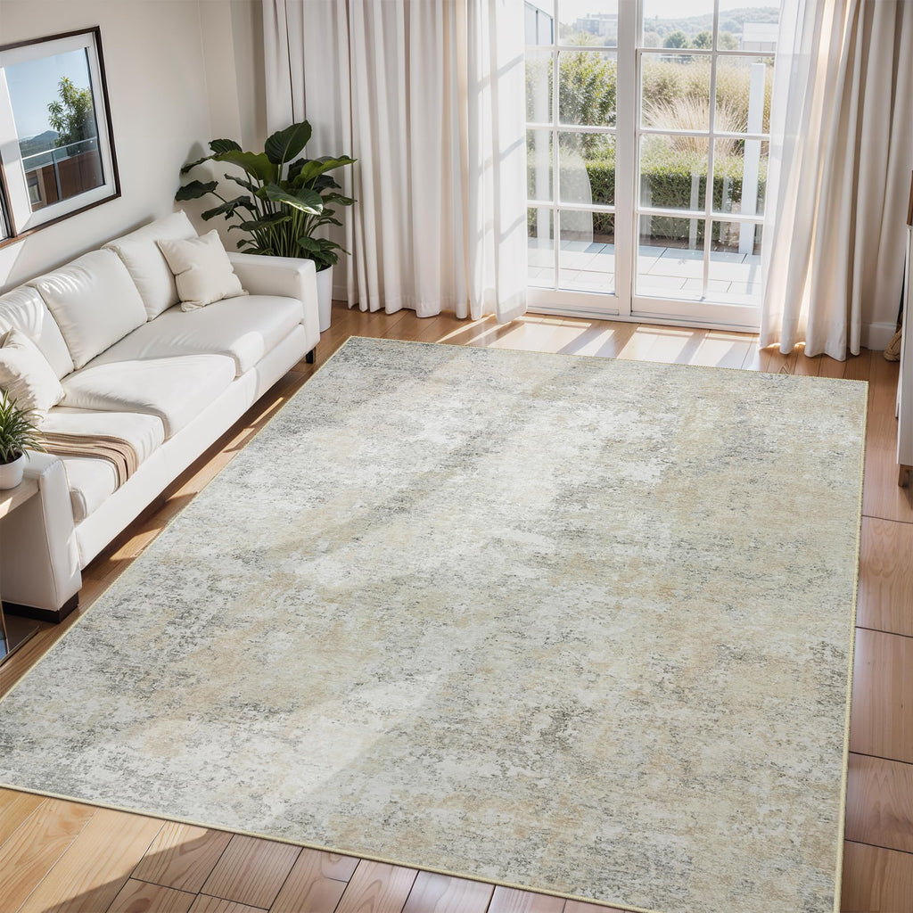 8x10 Area Rugs for Living Room Washable Bedroom Dining Room Blue Grey