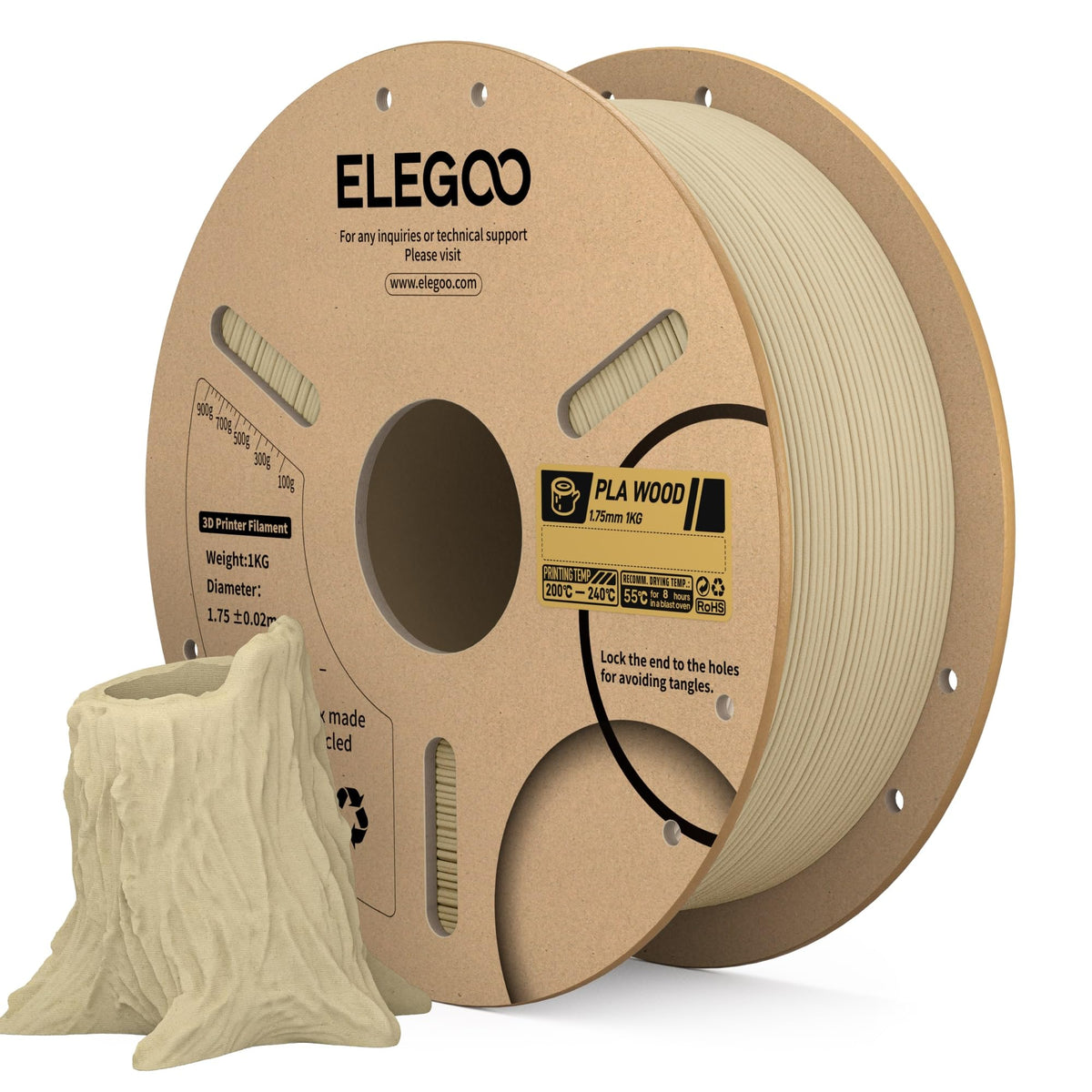 ELEGOO PLA 3D Printer Filament 1.75mm Bundle Multicolors 10KG