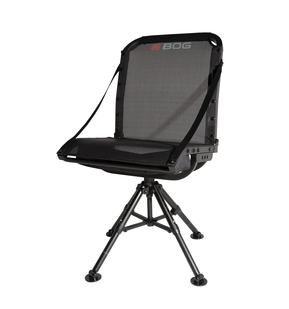 BOG DeathGrip 360 Chair with Lightweight Aluminum Construction, 4 Extendable Legs, DeathGrip Universal Gun Rest, 360 Adjustable Pivoting Seat, and Hands-Free Use During Hunting, Shooting, and Outdoors
