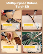 RAVS Butane Soldering Iron Kit, 14-Piece Multi-Function Butane Torch Kit
