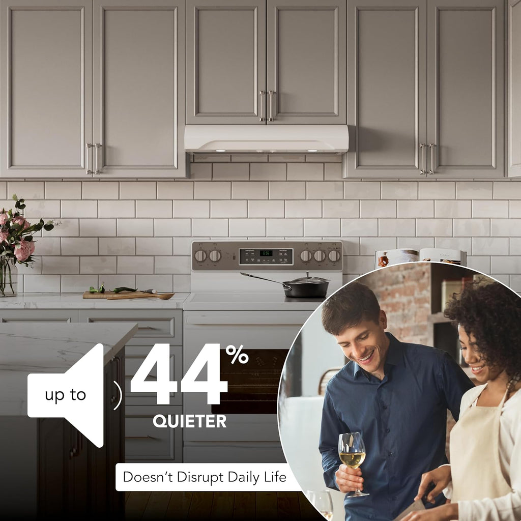 Alta 30-Inch 350 MAX Blower CFM 1.5 Sones White Range Hood