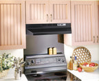 Broan-NuTone 413023 Ductless Range Hood Insert with Light, Exhaust Fan for Under Cabinet, 30-Inch, Black