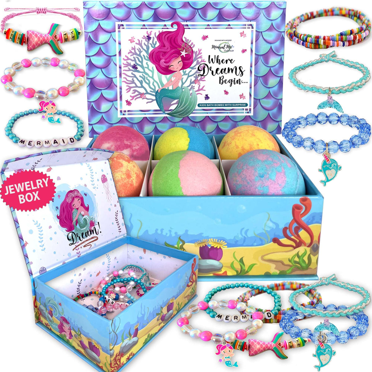 Bath Bombs for Kids with Surprise Inside, 12 Bubble Bath Fizzies with Toys