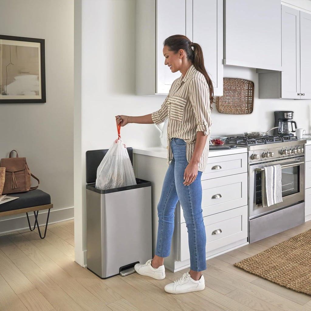 Rubbermaid Elite Stainless Steel Step-On Trash Can, 12 Gallon
