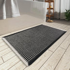 Upgraded Waffle Bath Mat Set of 2 Absorbent Bathroom Mat 18"x30" + 24"x48"
