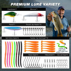 Ghosthorn Fishing Backpack with 3600 Tackle Box Fishing Gear Set Tackle Bag