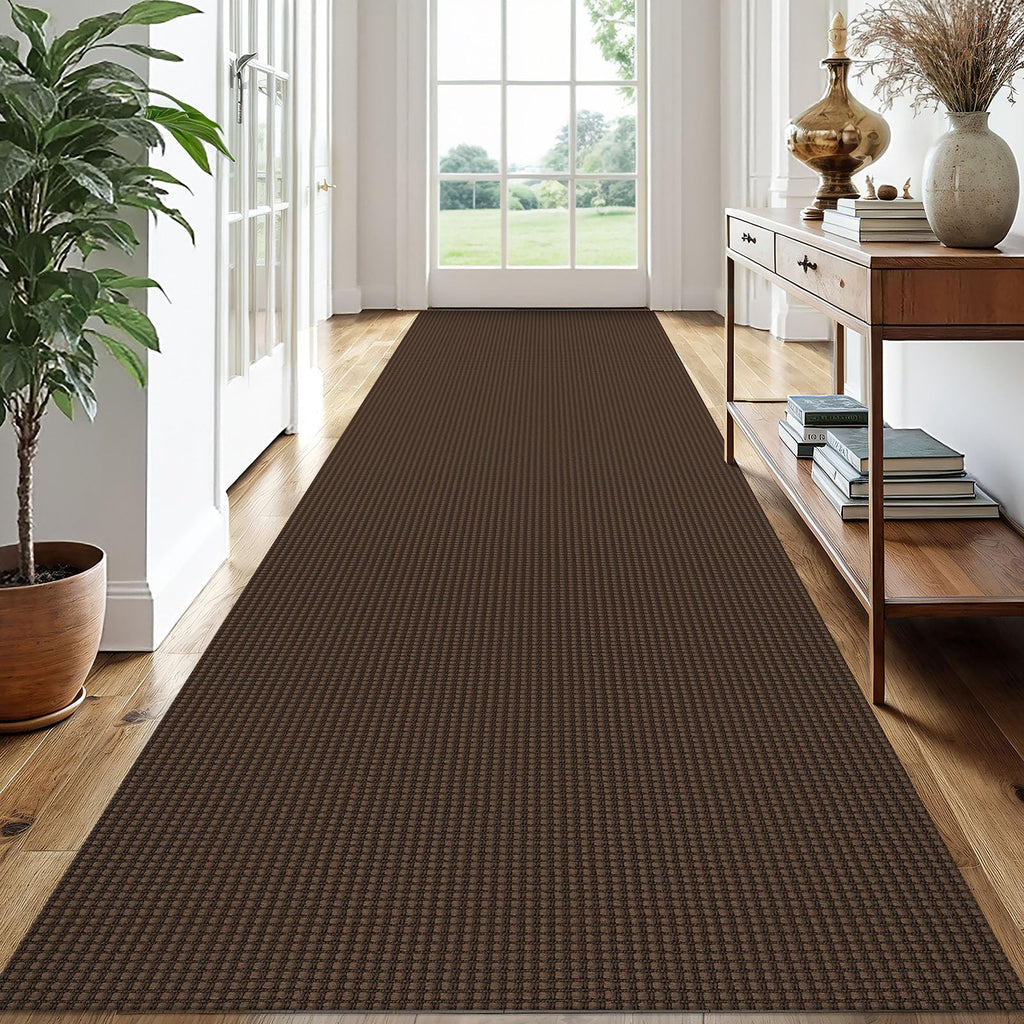 EARTHALL Woven Area Rugs 6x9 Ft Washable Living Room Rugs Non Slip Rubber Backed Dining Room Rug Braided Bedroom Rugs Indoor Floor Carpet for Living Room, Bedroom, Dining Room, Beige/Ivory