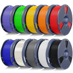 SUNLU PLA 3D Printer Filament, Black & White, 10-Pack, 10KG Total