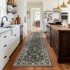 Washable Area Rugs for Living Room: 9x12 Bedroom Rug Boho Vintage Area Rug Stain Resistant Non Slip Low Pile Lightweight Soft Carpets for Dining Room Kitchen Nursery Kids Room Playroom Home Office