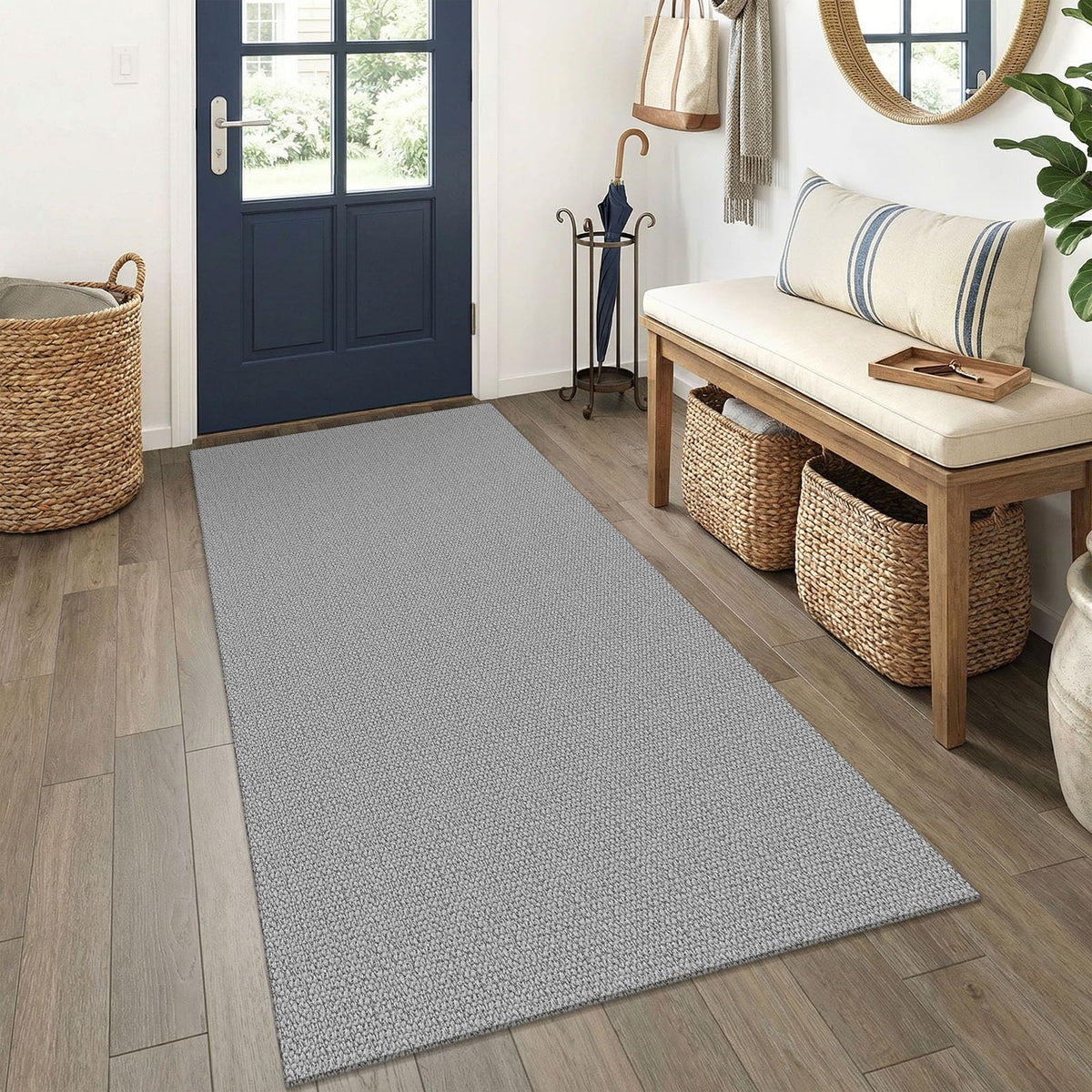 EARTHALL Washable Area Rug, Non Slip Living Room Rug, 5x7 Ft, Sand/Beige