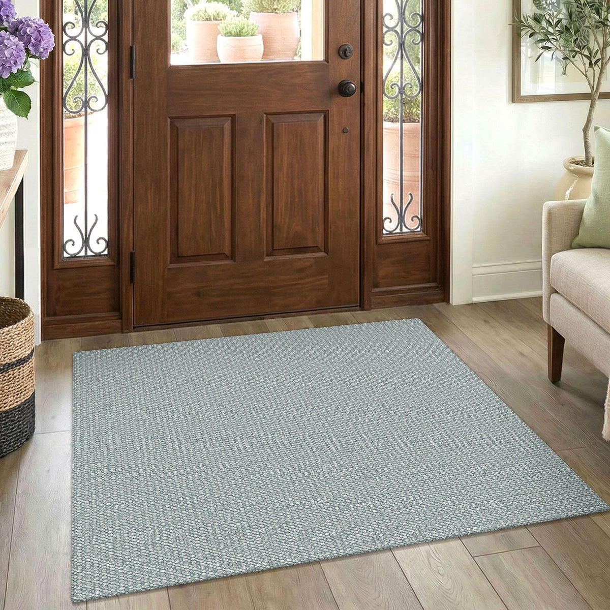 EARTHALL Washable Area Rug, Non Slip Living Room Rug, 5x7 Ft, Sand/Beige