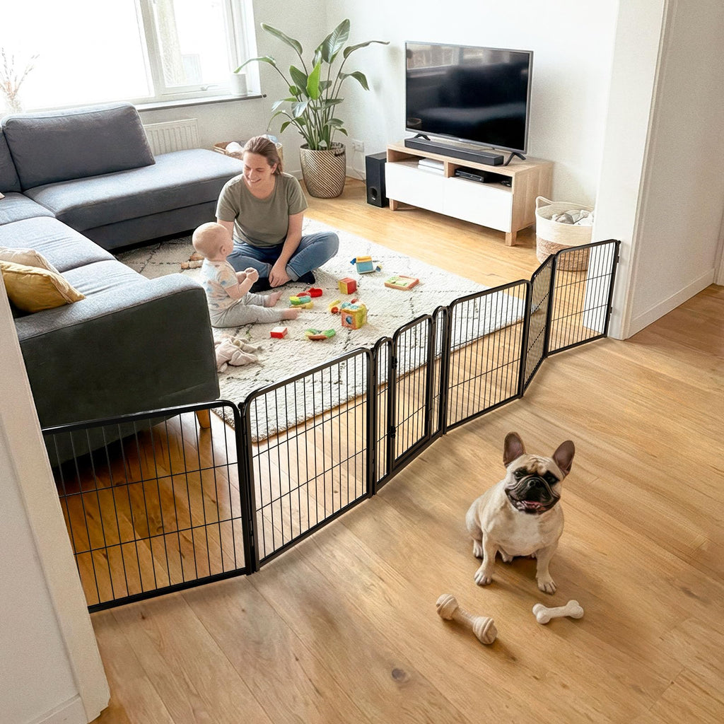 FXW Dog Gate, Extra Wide Adjustable for Openings Up to 165", 32" H