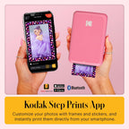 Kodak Step Instant Color Photo Printer with Bluetooth/NFC, ZINK Technology & Kodak App for iOS & Android (Pink) Starter Bundle